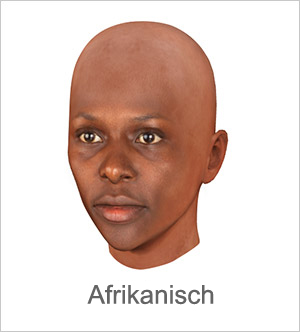 3D Gesicht - Afrikanisch