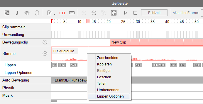 Export von CrazyTalk 8 Sprach-Skripten in iClone 7