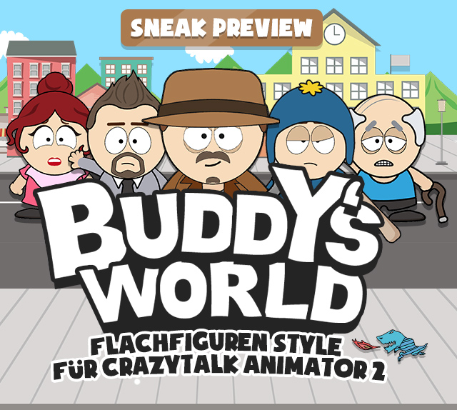 Buddy's World: Flachfiguren Style für CrazyTalk Animator2