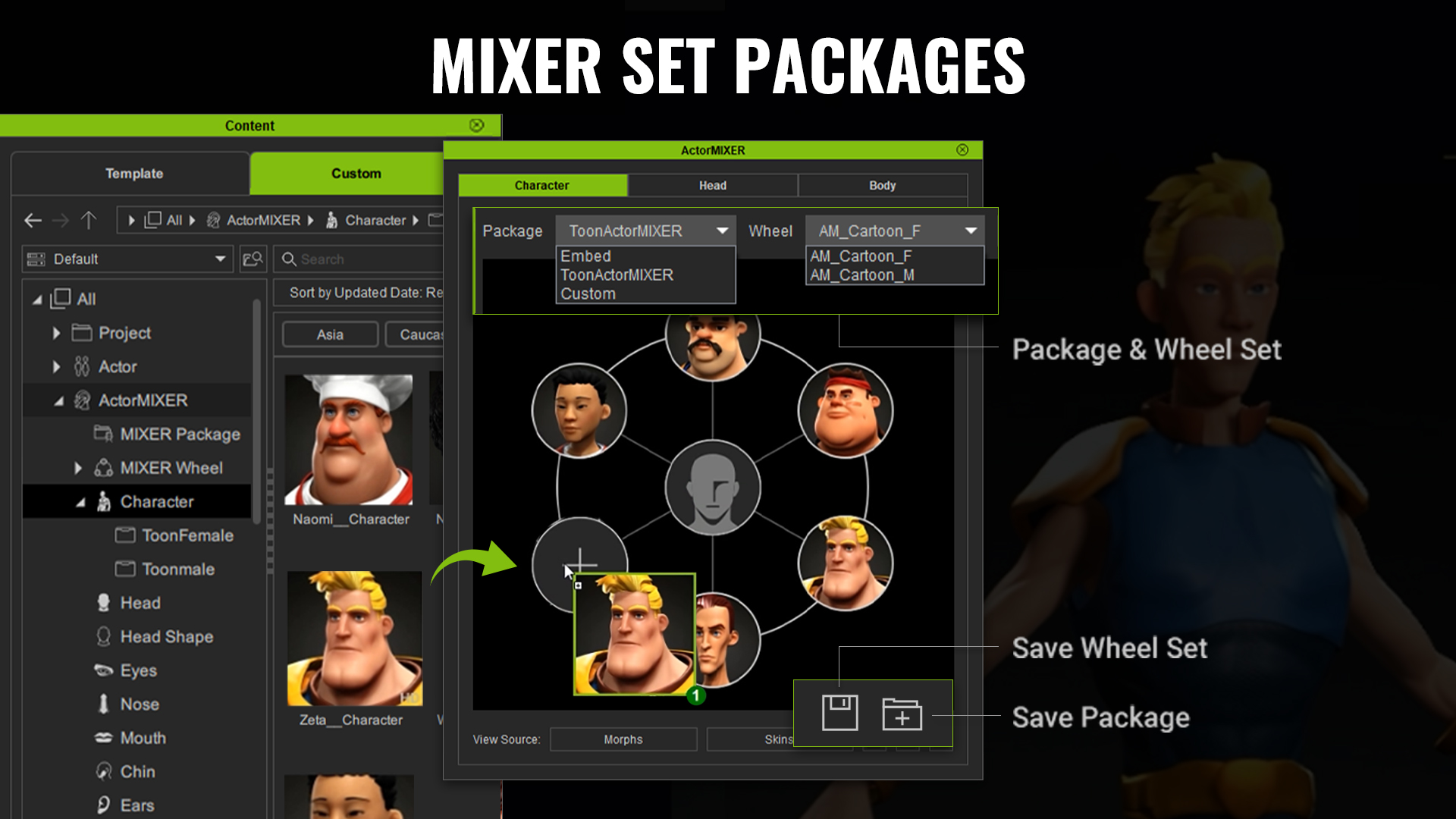 actormixer screenshot - Mixer Set Packages