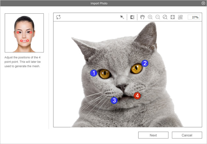 Avatar creator - photo fitting for 2D character