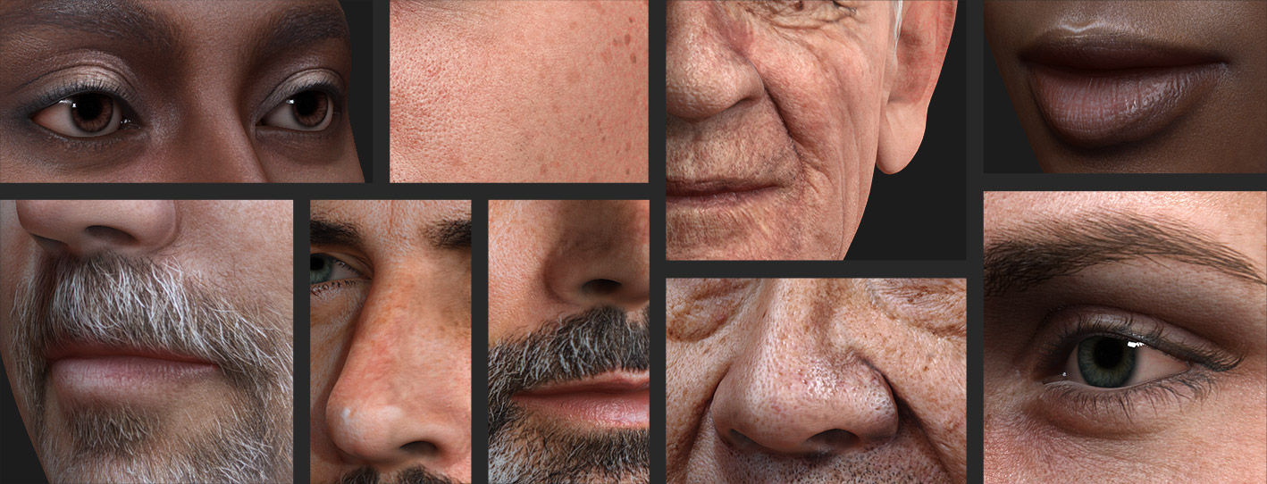 headshot - photo to 3d model texture, 3d face texture
