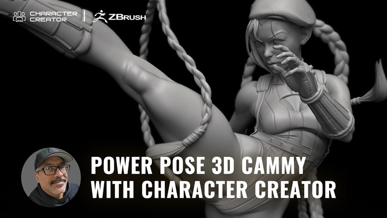 3D Sculpt of Street Fighter Cammy - Mike Thompson