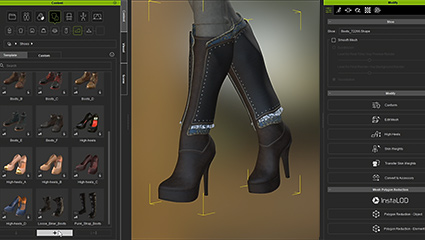 imposting Daz high heel shoes