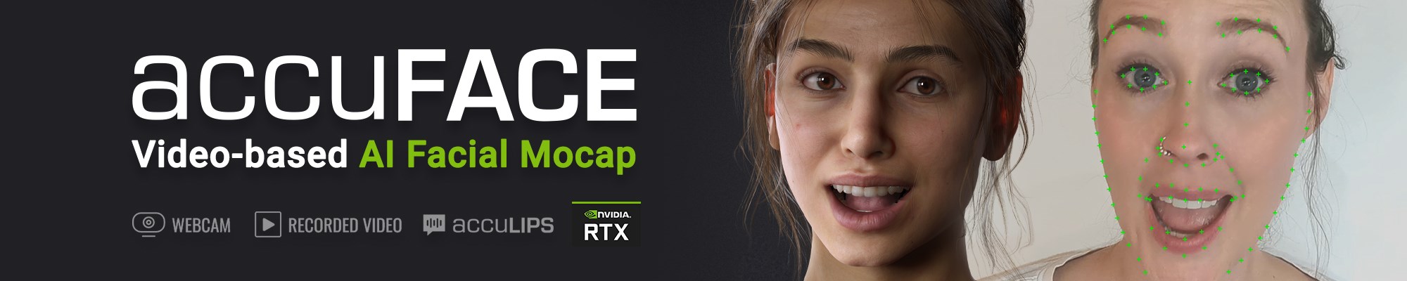AccuFACE - AI Facial Mocap from Live or Recorded Video