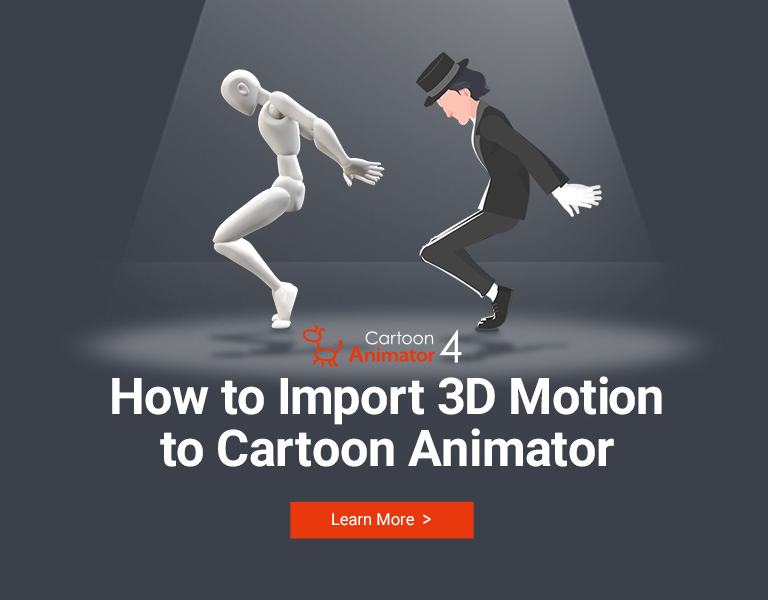 3d mocap to 2d-3d motion for 2d animation