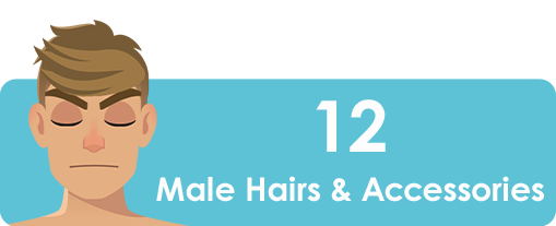 2d hair animation - male hair