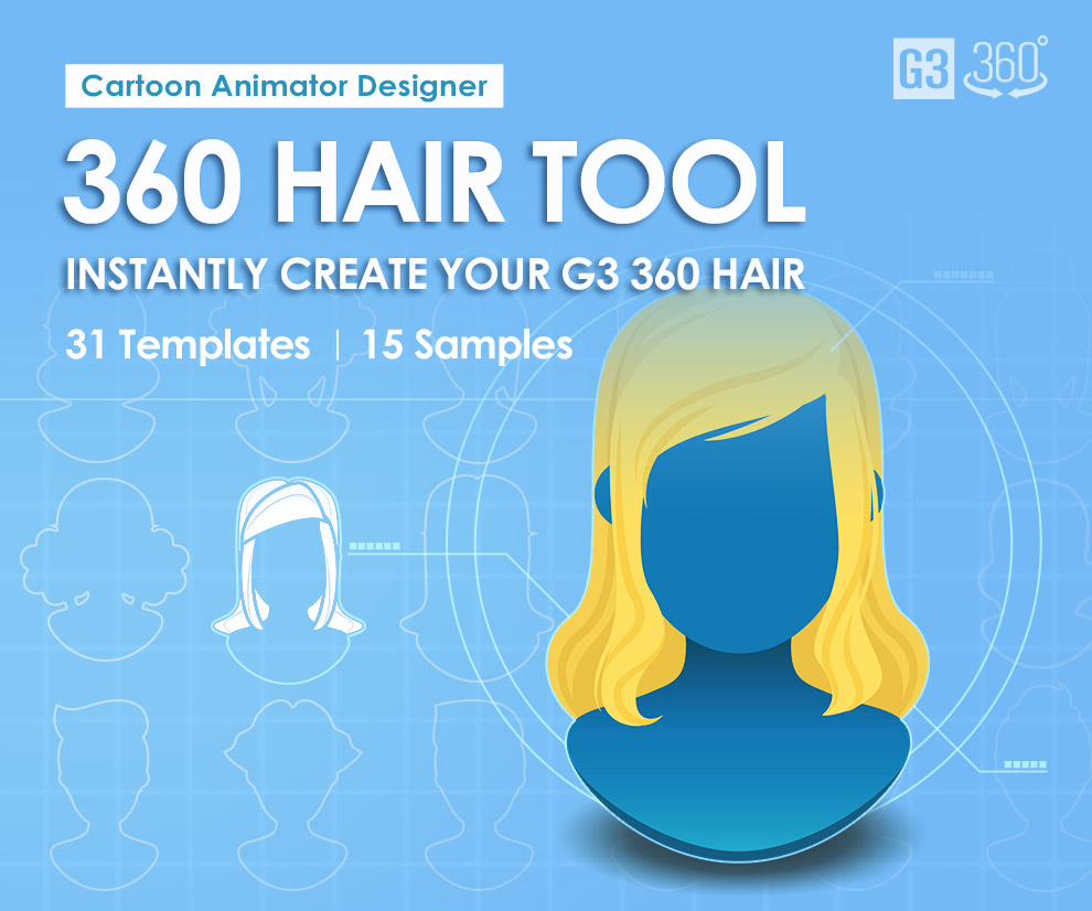 character design - 360 hair tool