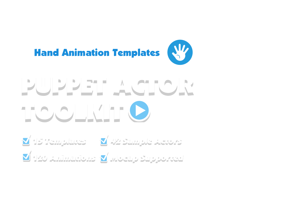 hand animation-puppet actor toolkit