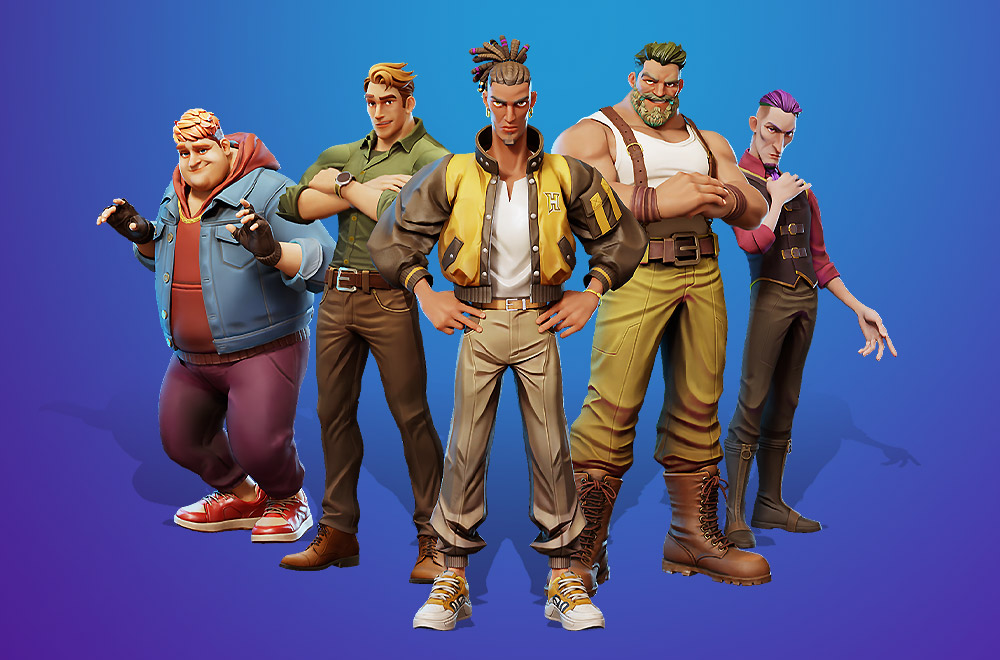 HD stylized urban characters with detailed textures, expressive facial morphs, and unique streetwear accessories.