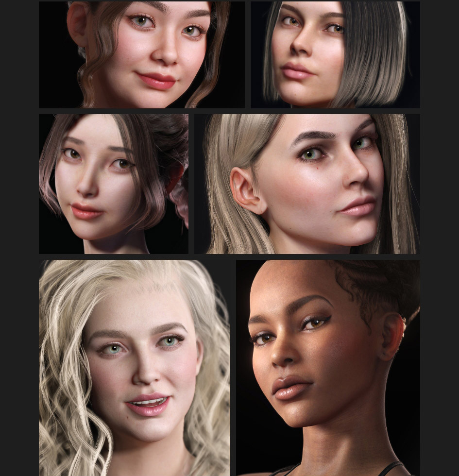 Character Creator - HD Glamor Mixer  Hyper-Real Facial Details