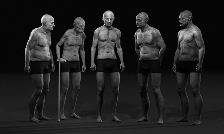 HD alien characters with lifelike skin textures, distinctive facial features, and realistic anatomy for cinematic character creation and customization.