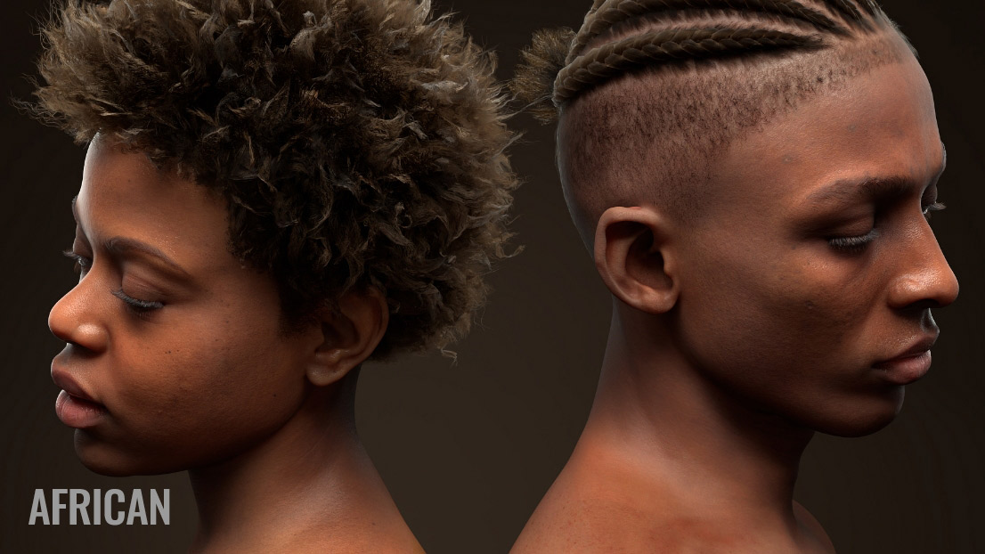 Character Creator - Ultra Head -ActorMixer - African