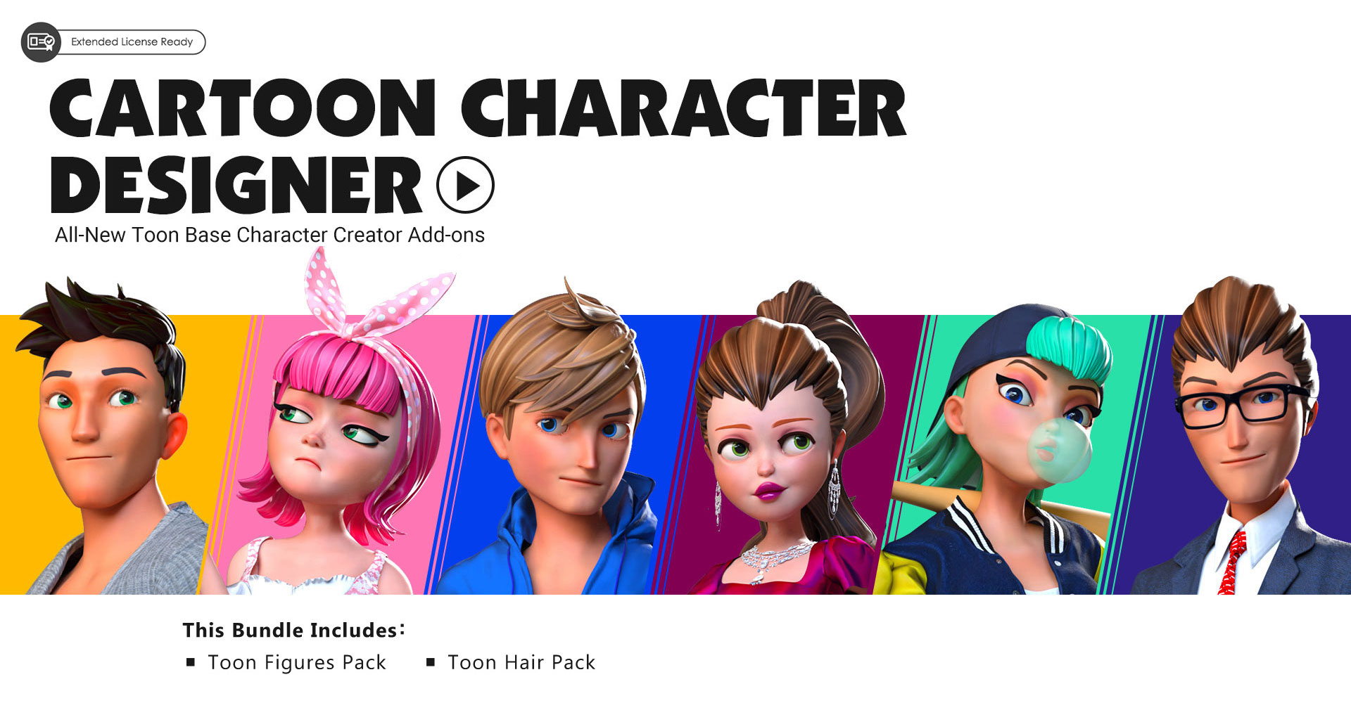Character Creator Content Pack - Cartoon Character Designer