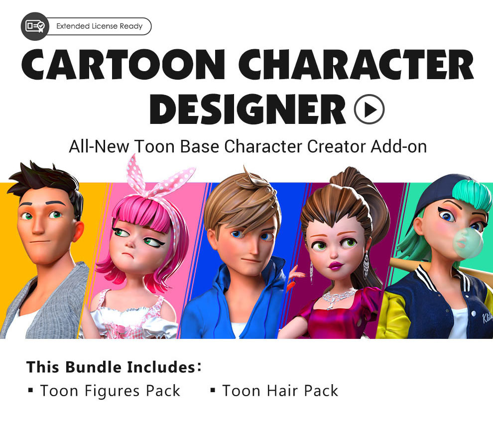 Cartoon Stylized 3D Avatar Pack Graphic by Kentung3D · Creative Fabrica