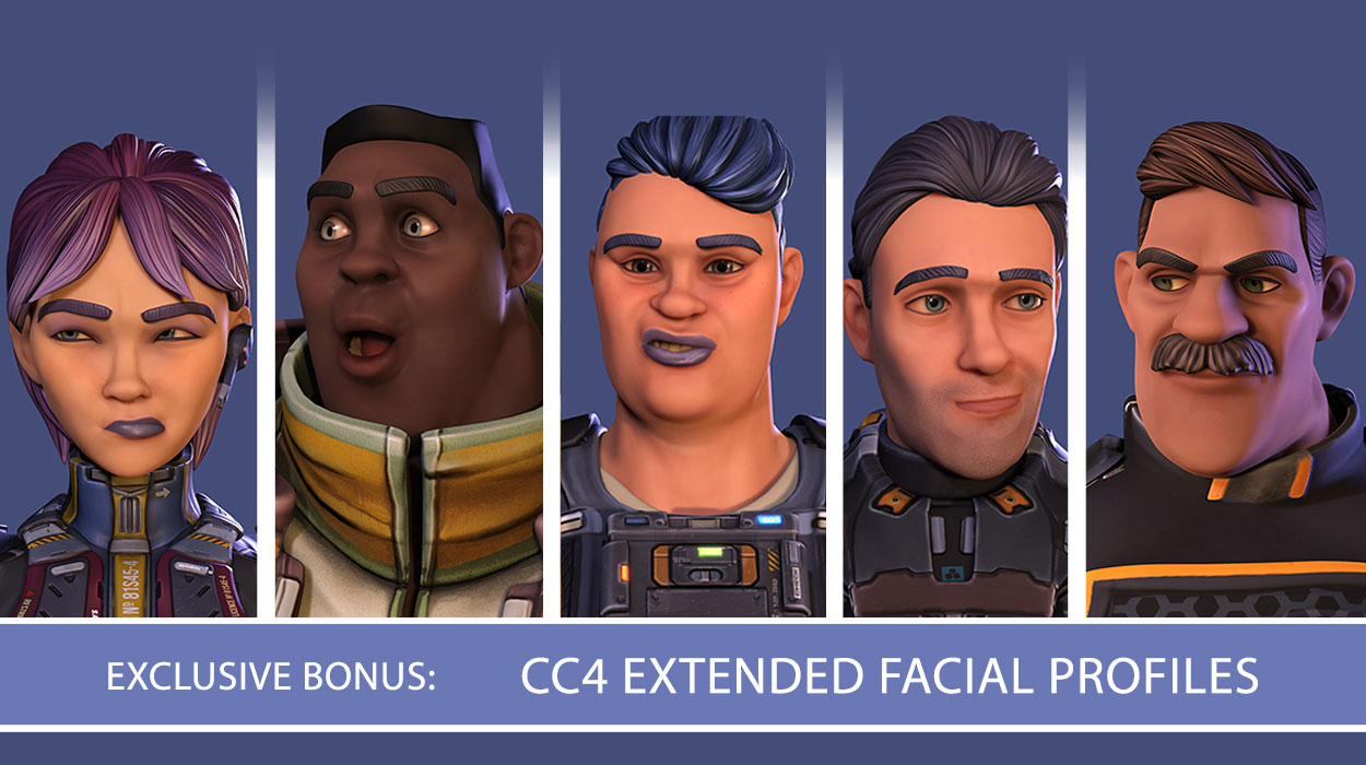 cartoon character-Bonus CC4 facial profiles