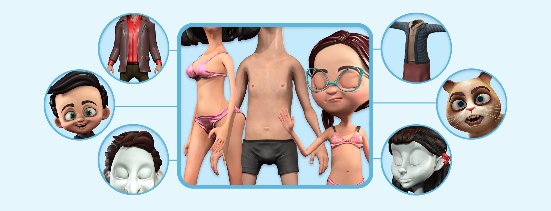 cartoon character-high quality components