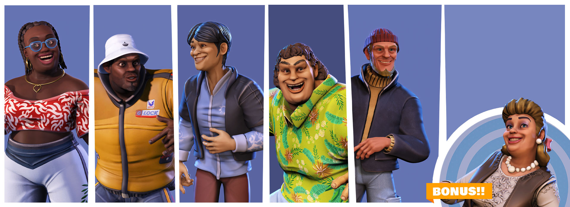 cartoon character-realistic comic style characters