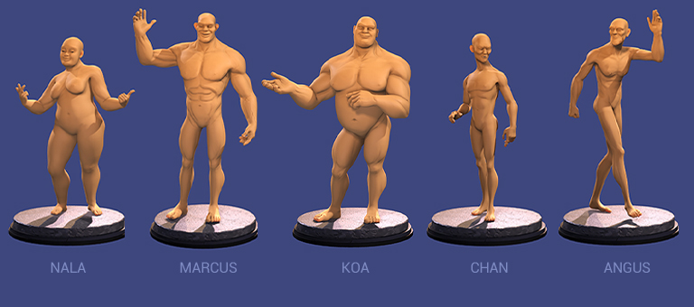 cartoon character-body morphs