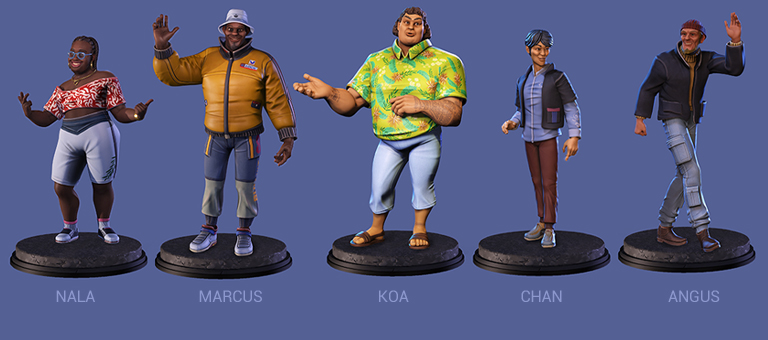cartoon character-body shapes in clothes