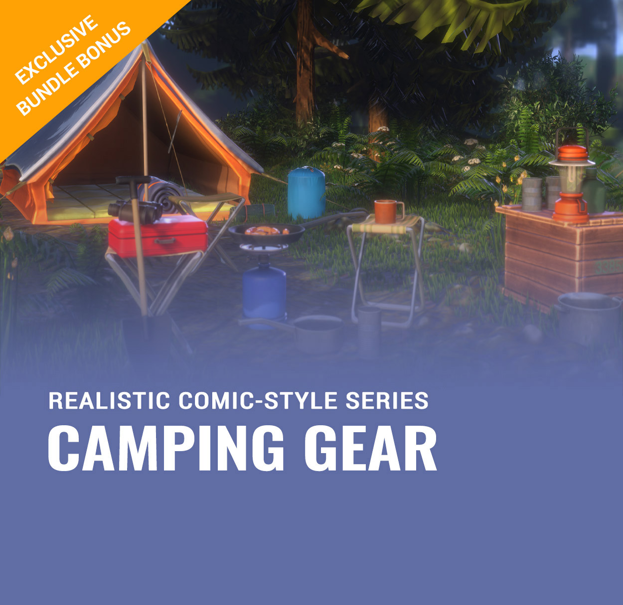 3d Adventure Outfits and Gears Combo-Camping Gears Props