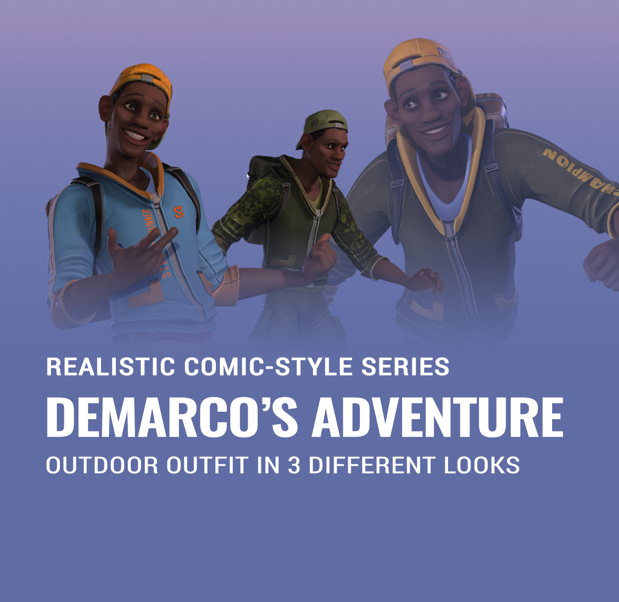 3d Adventure Outfits and Gears Combo-Demarco