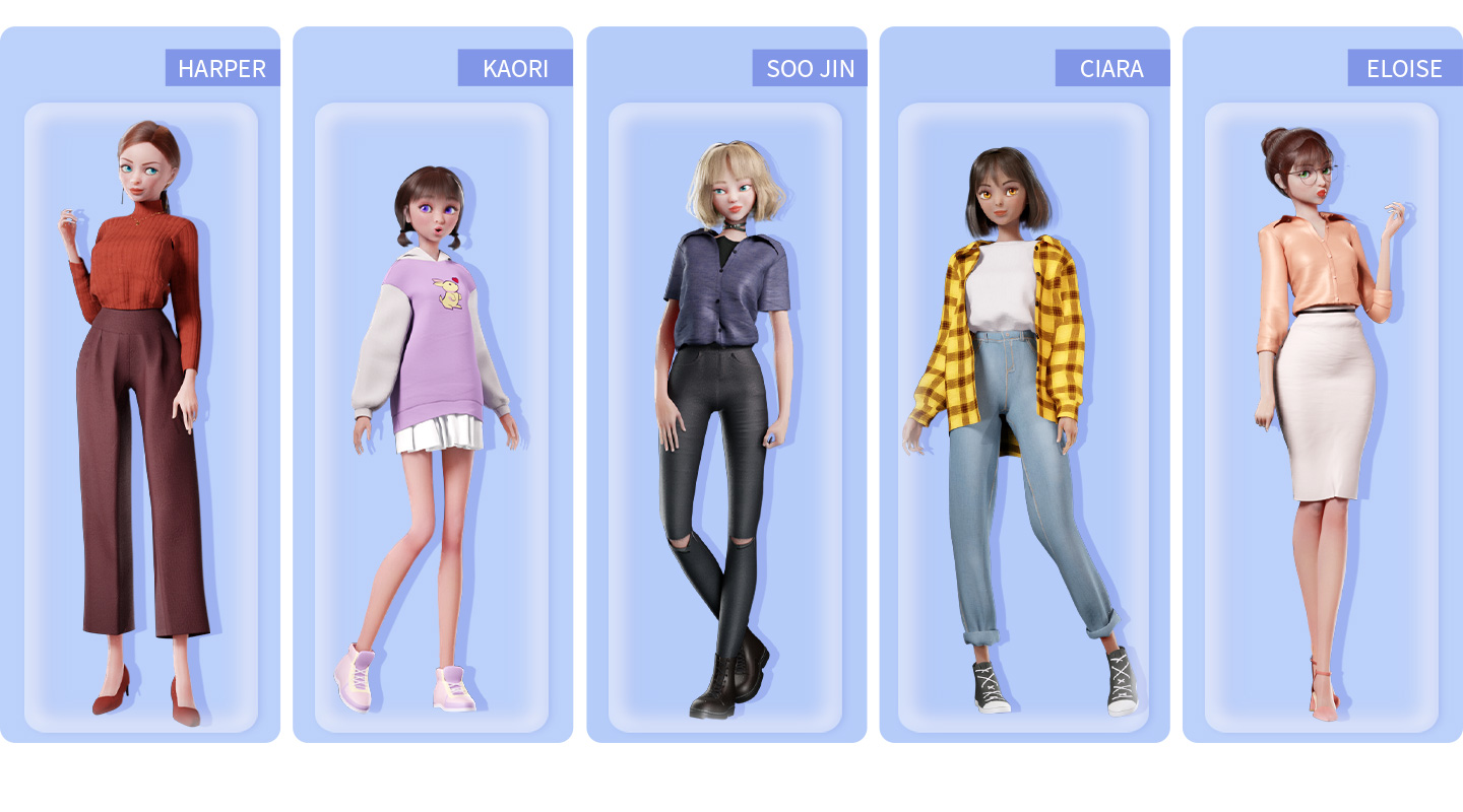 doll character-body shapes in clothes