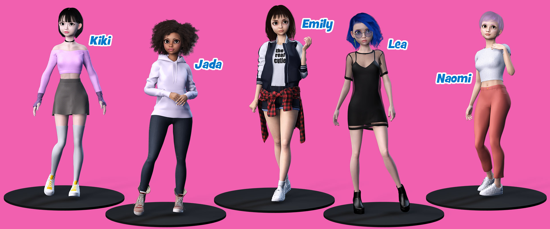 doll character-body shapes in clothes