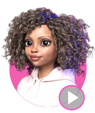 doll character-Jada-facial expression video