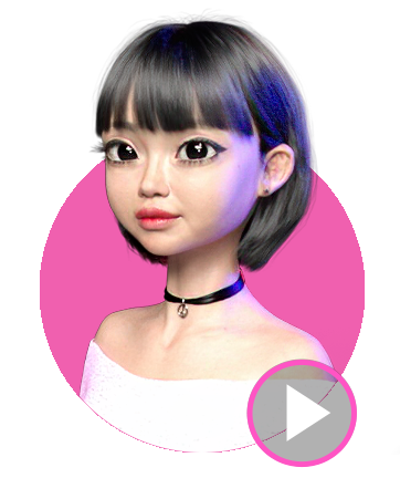 doll character-Kikit-facial expression video