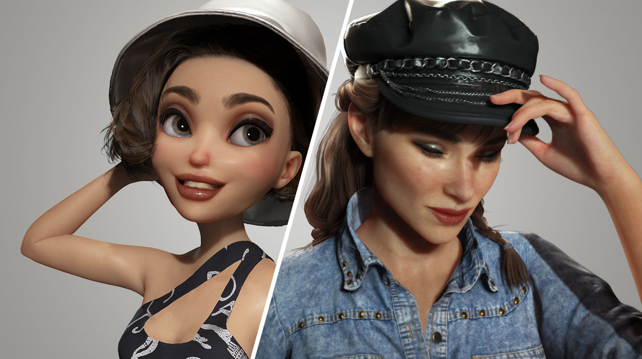 3d scan hats-for all character types
