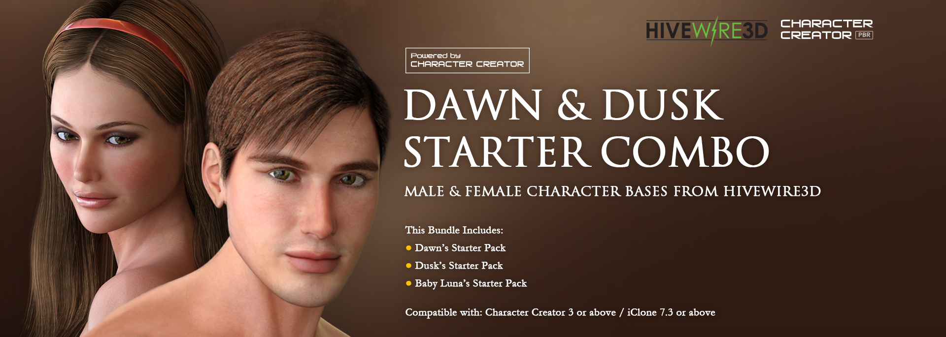 Character Creator Content Pack - Dawn & Dusk Starter Combo