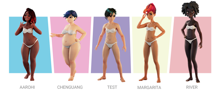 We're Besties-body shapes in underwears