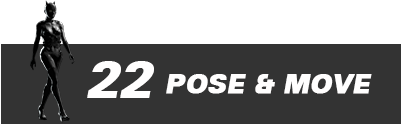 3d animation - Panther Lady - pose & move