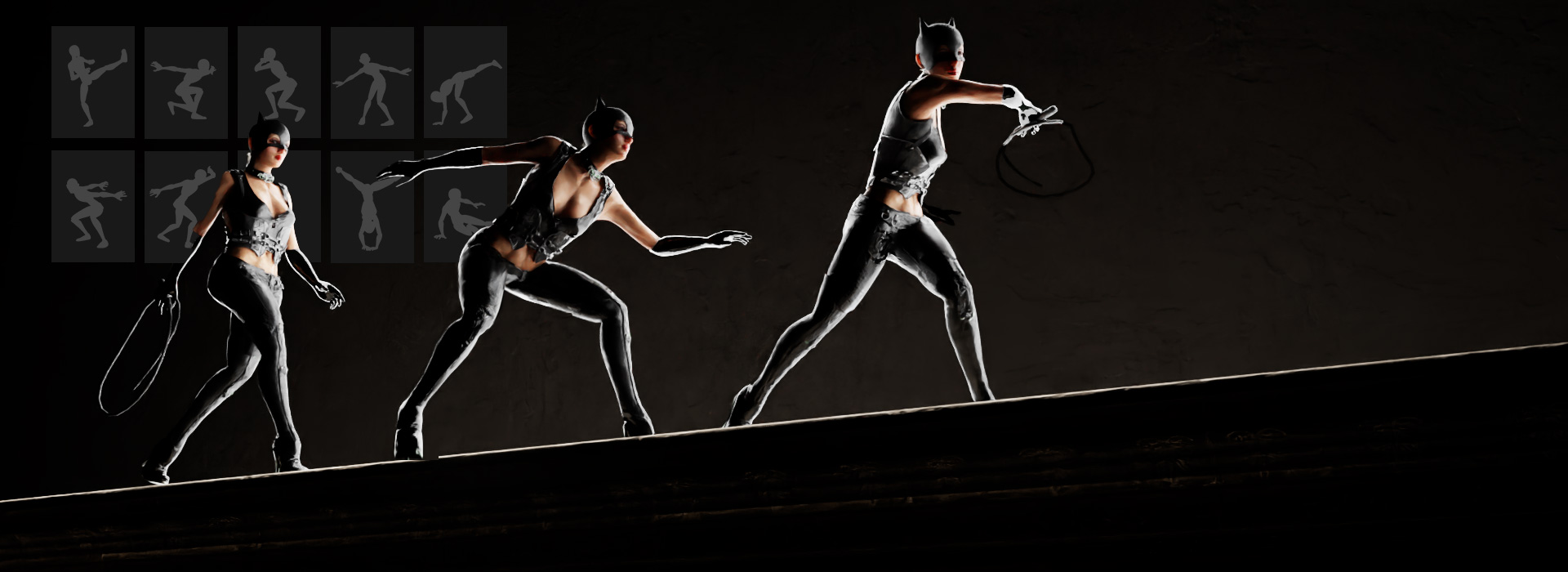 3d animation - motion director - MD Panther Lady