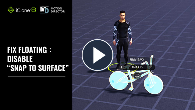 iClone Personal Mobility - Disable Snap To Surface