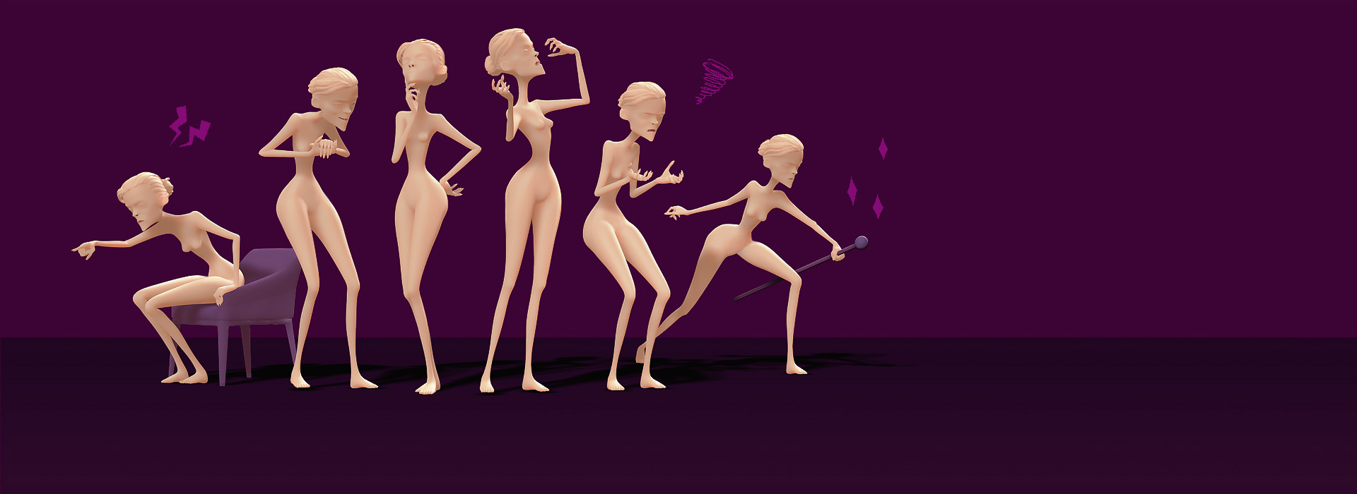 classical cartoon motion - Evil Diva Moves