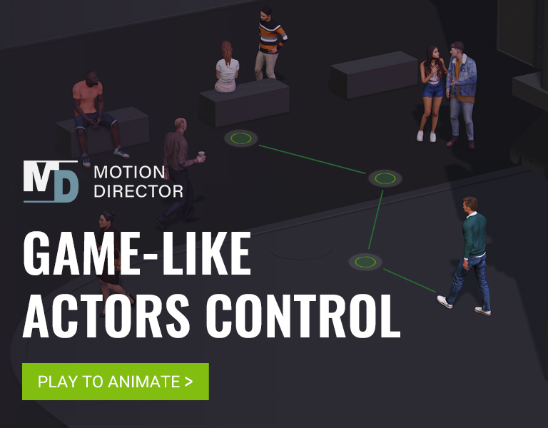 3D Animation - Motion Director - Game-Like Actors Control