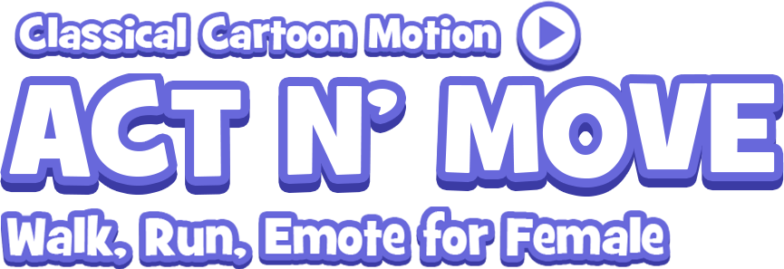 classical cartoon motion-act and move video