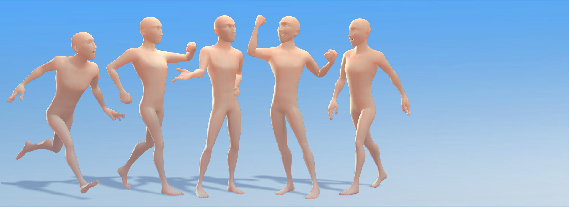 classical cartoon motion-act and move for male