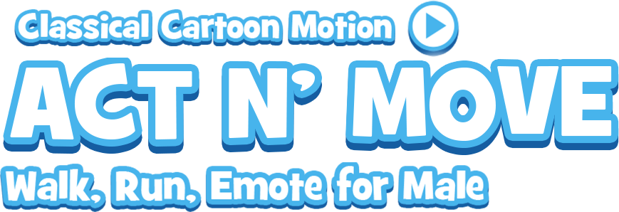 classical cartoon motion-act and move video