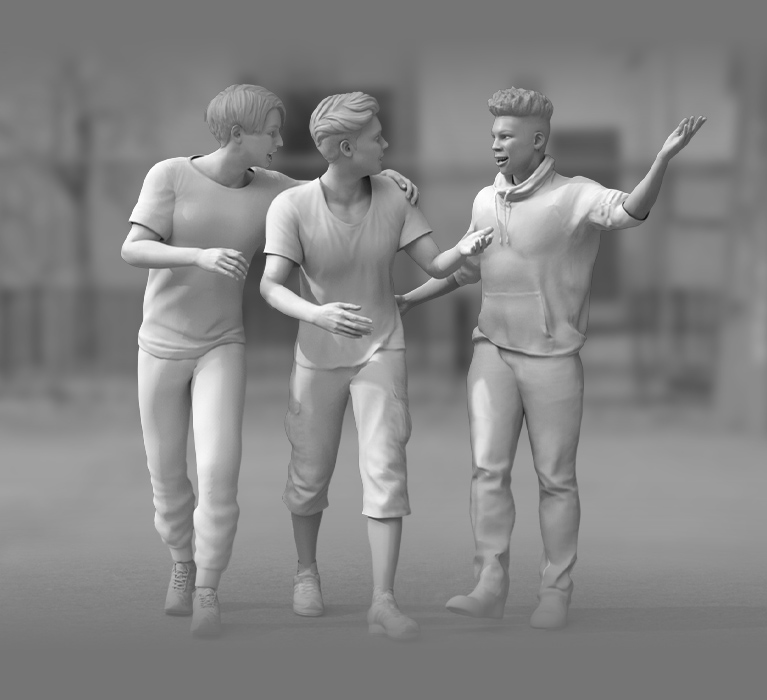 friendship motion-buddy talks while walking