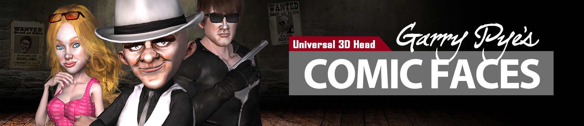 3D Face - Garry Pye's Comic Faces for 3D Characters