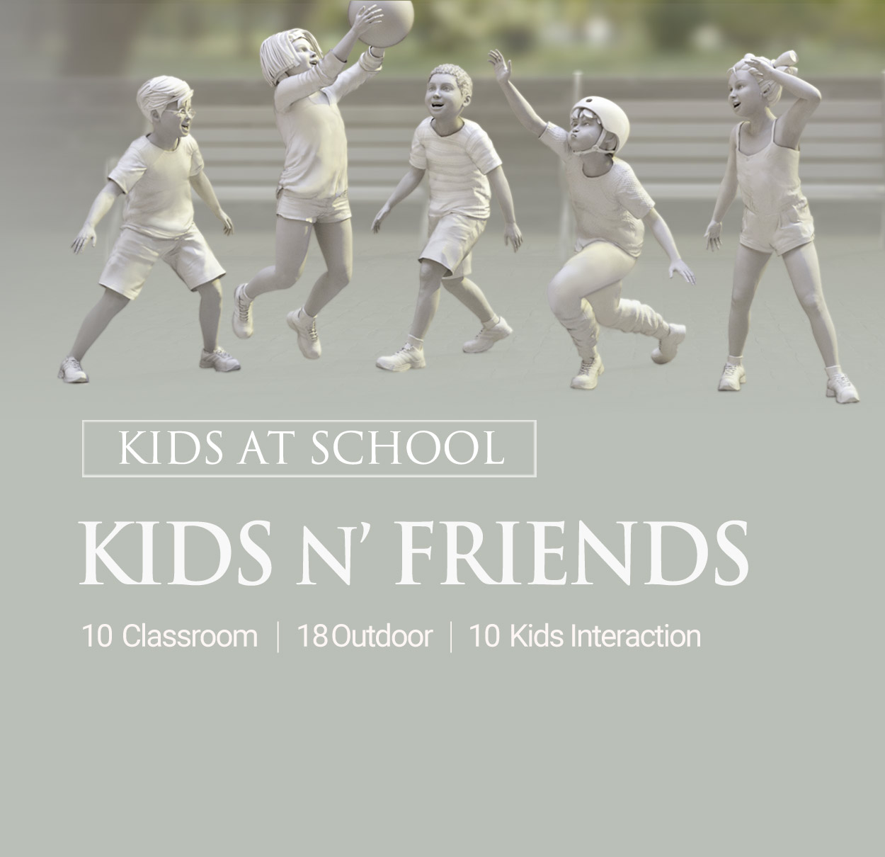child motion - interaction of kids and friends