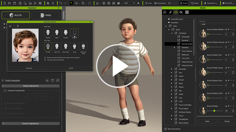 children interaction-how to create a child character video