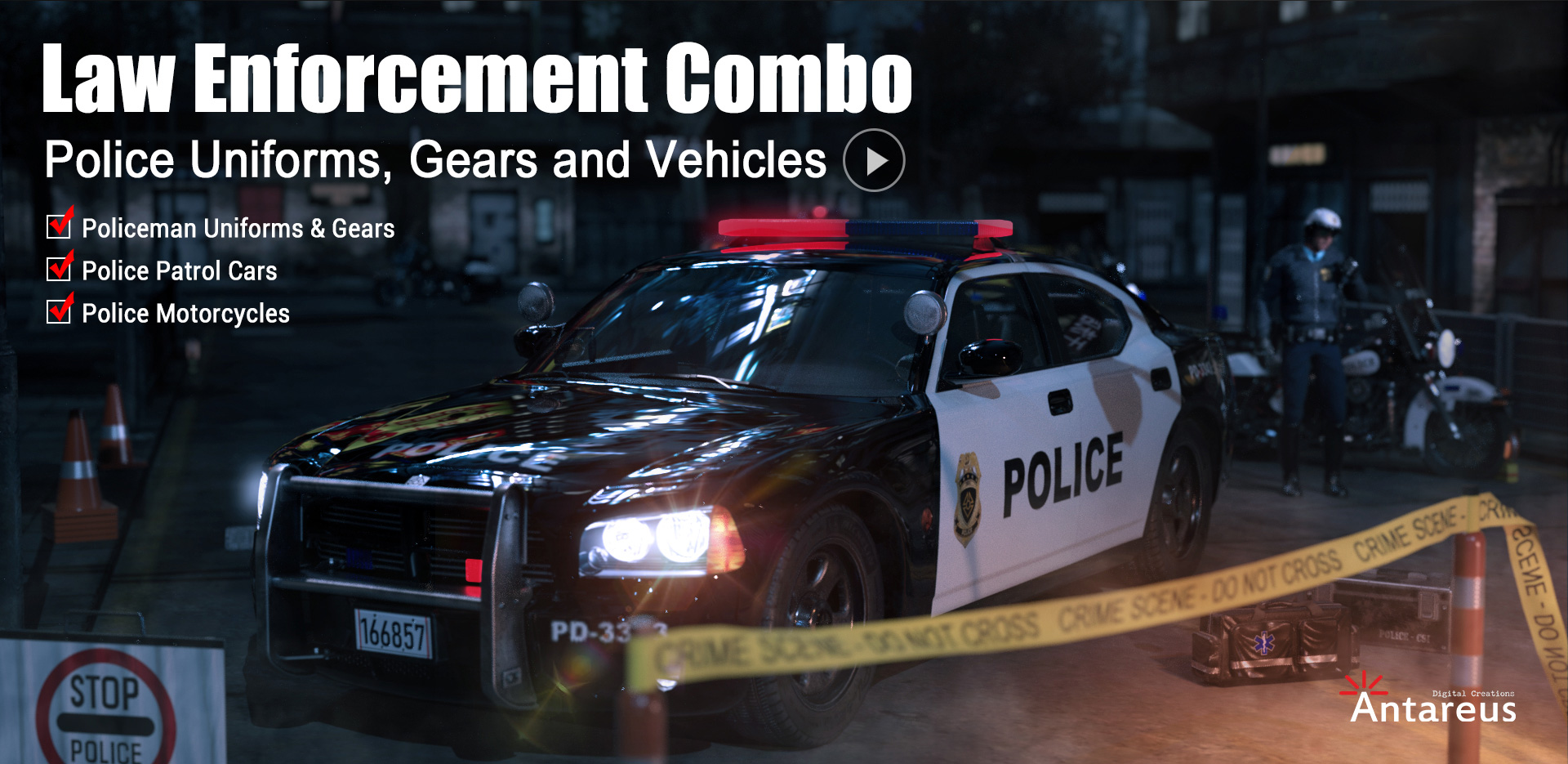 police car-3D police vehicle bundle