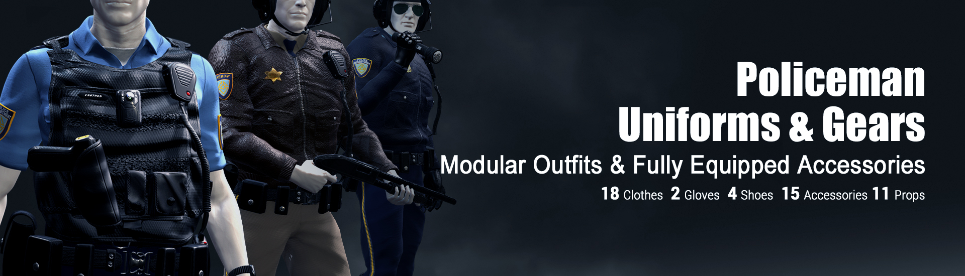 police car-3D police clothing
