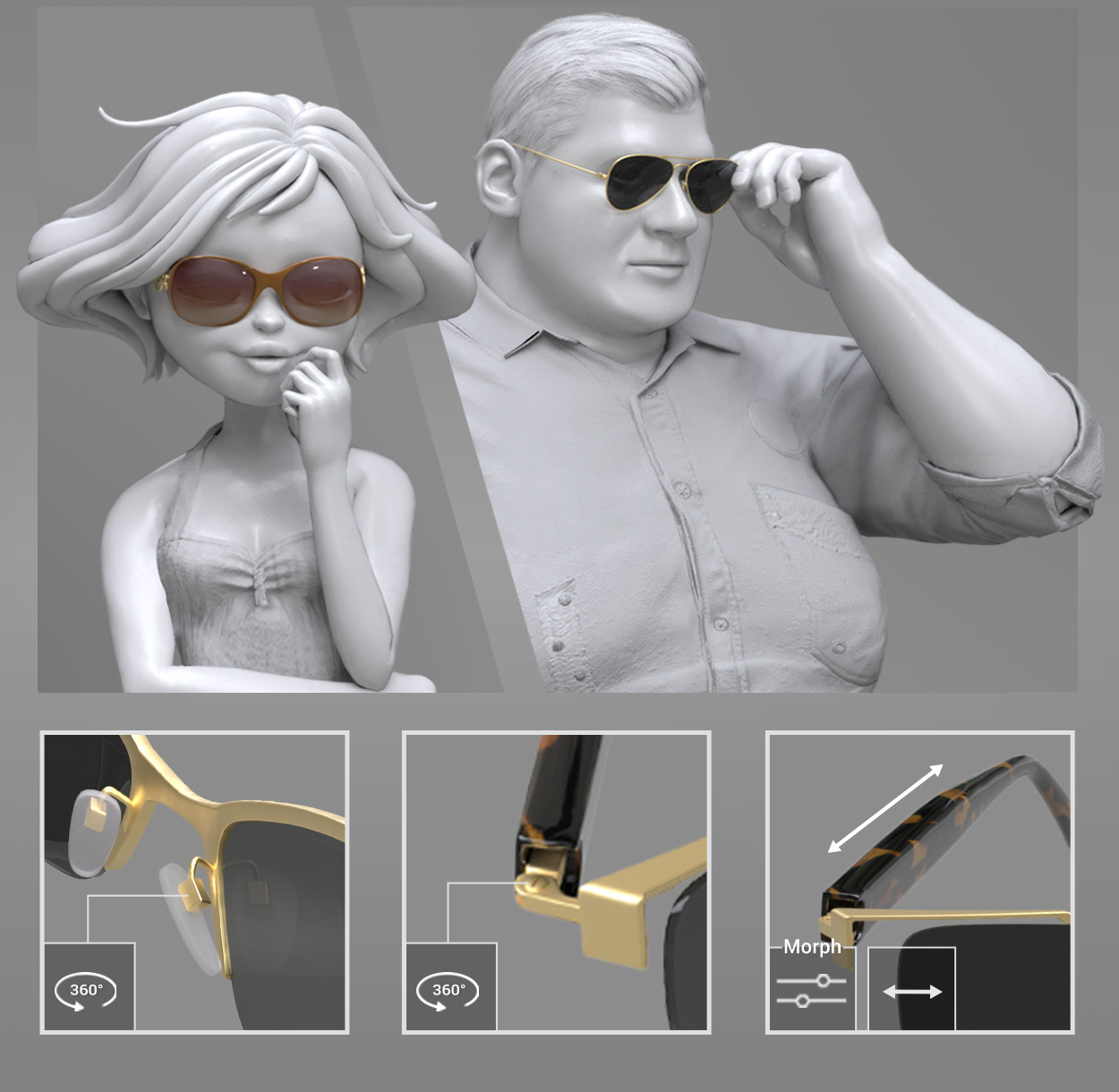 modern 3d glasses-fashion accessories