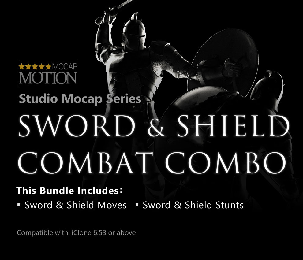 iClone Content Pack - Sword & Shield Combat Combo