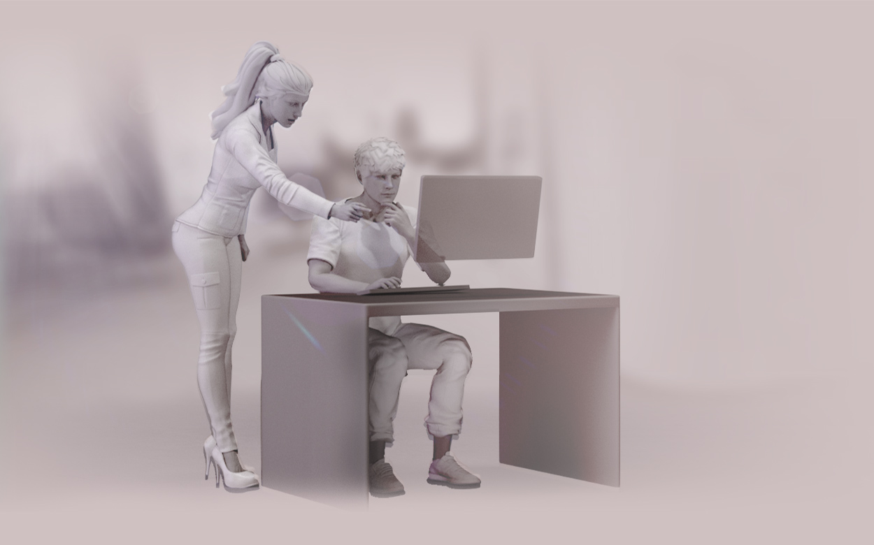 3d office pose - instruct